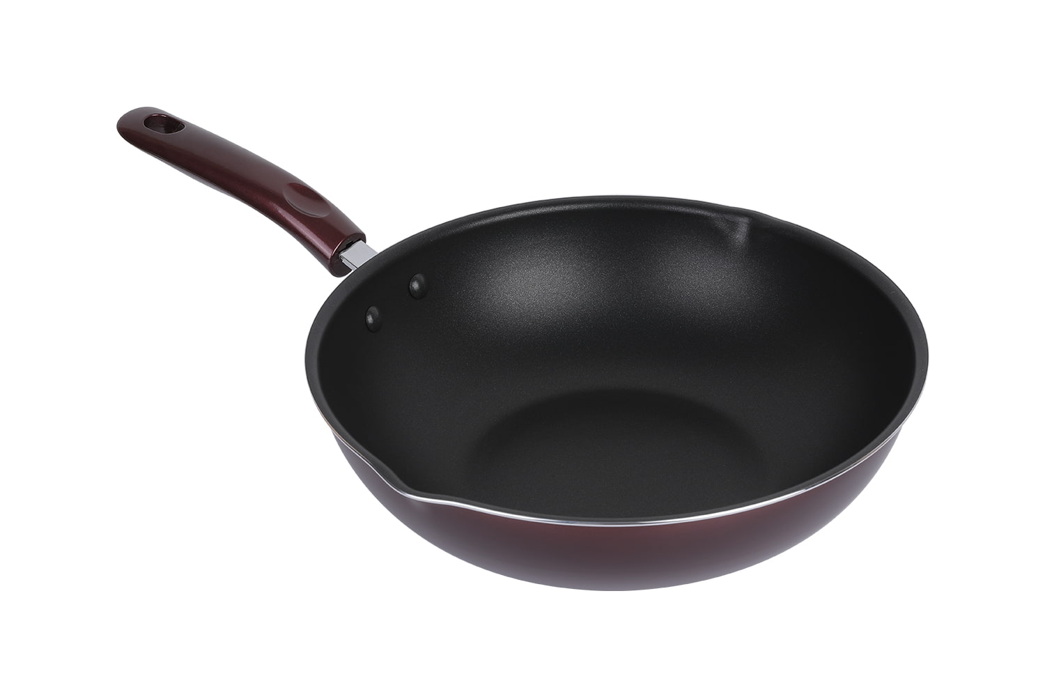 CLB3031D Wok mit Glasdeckel 30 Wok, Flaming Wok, Antihaft-Wok